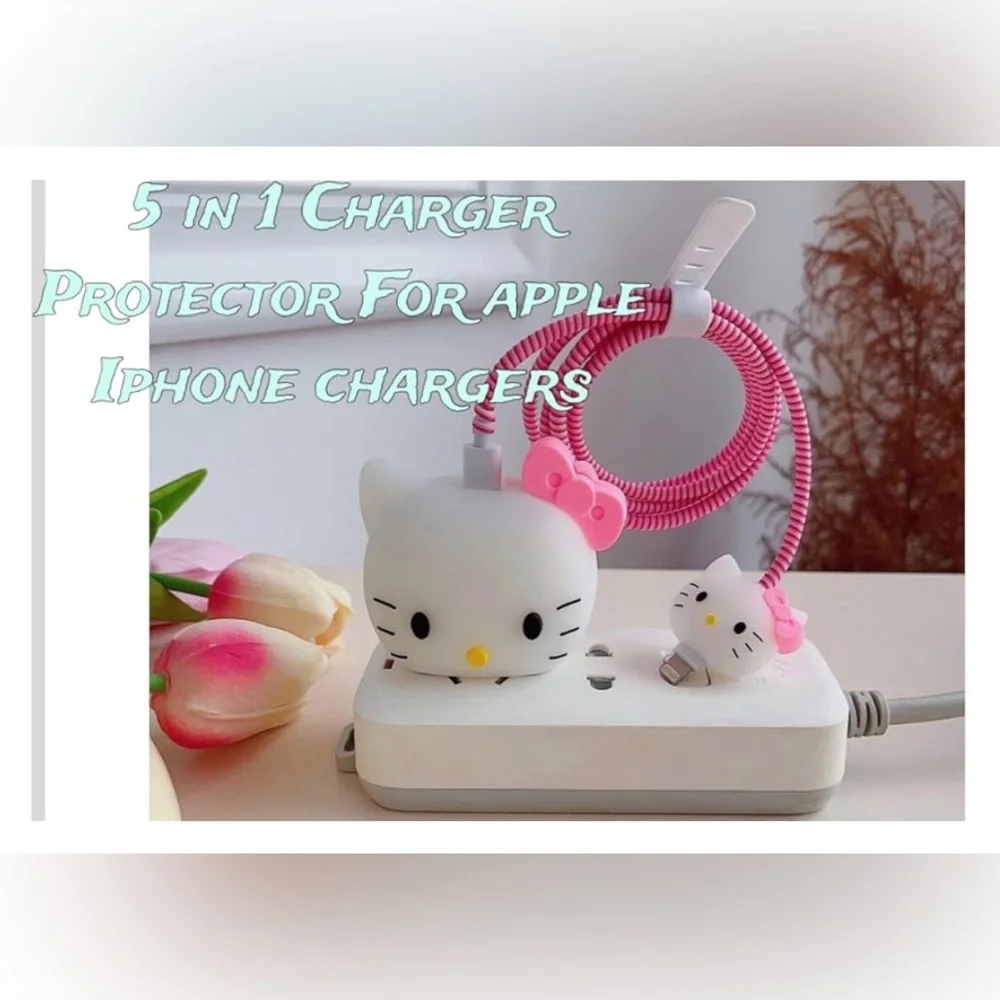 Hello Kitty Pink and White Charger Cable